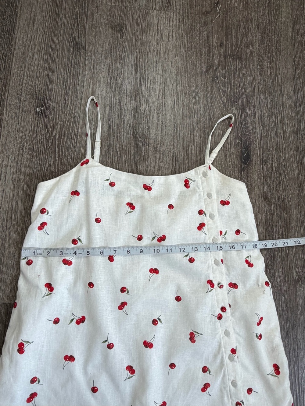 Abercrombie & Fitch White Mini Dress with Red Cherry Print - Picture 7 of 8